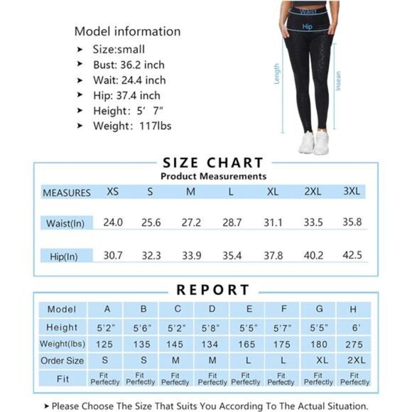 Women's High Waist Yoga Pants – Tummy Control with Pockets for Workout - Picture 7 of 8